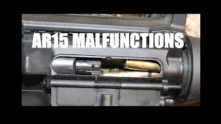 AR15 Malfunctions  failure to feedfire failure to eject double feed brass over bolt mortaring [upl. by Malti]