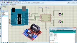 Driver l298 in Proteus  Driver l298n  l298n arduino [upl. by Ennazus]