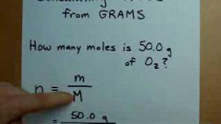 Calculating Moles from Grams Mass to Moles [upl. by Dadirac]