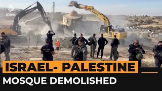 Israeli forces demolish mosque in Negev  AJshorts [upl. by Cleodal]