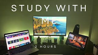 2 HOURS STUDY WITH ME 👩‍💻📚 Relaxing Lofi Music  Night Time  IT STUDENT  Study Ambience [upl. by Naasah]