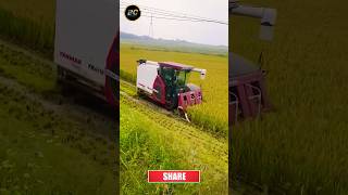 Mini harvester I Dhan katne ki machine yanmar shorts [upl. by Emina]