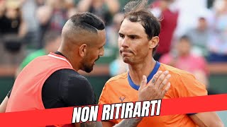 Kyrgios criticato per i commenti al ritiro di Rafael Nadal quotSei una vergogna per questo sportquot [upl. by Ajim]