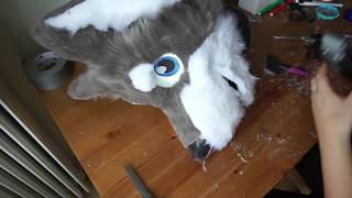 Tutorial 10 Furring the Fursuit Head Base  part 2 [upl. by Linn]