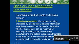 Casharka 3aad Uses of Cost Accounting Information Chapter 1 Cost Accounting [upl. by Ytinirt]