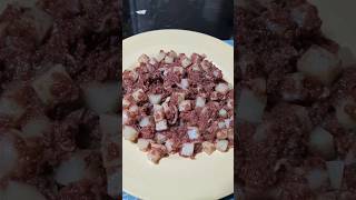 CORNED BEEF WITH POTATO cooking food fyp [upl. by Liagibba]