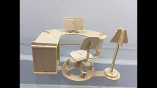 DIY Miniature Den  3D Woodcraft Construction Kit [upl. by Erica929]