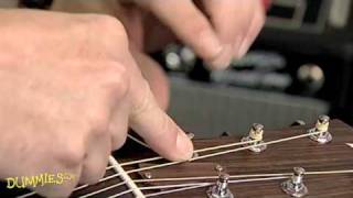 How to String a SteelString Acoustic Guitar For Dummies [upl. by Ulla662]