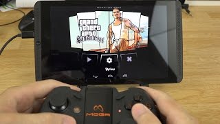 Playing Grand Theft Auto San Andreas on my NVIDIA Shield Tablet with a MOGA Pro Controller [upl. by Selie]