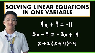 How to Solve Linear Equations in One Variable  Finding the Solution of an Equation [upl. by Dorcea]