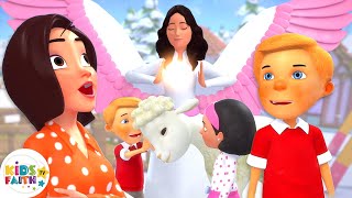 The First Noel with Lyrics  Christmas Song amp Carols  Kids Faith TV [upl. by Mchenry]