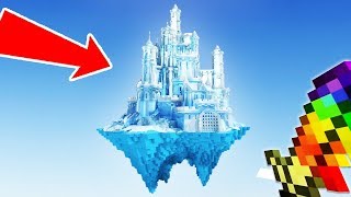 WE BUILT AN ICE CASTLE Minecraft SKYBLOCK [upl. by Janey953]