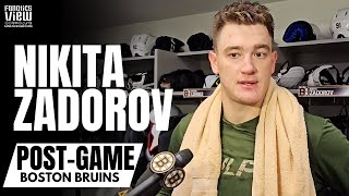 Nikita Zadorov Responds to Fighting Jamie Benn After Boarding Penalty on Boston Bruins Brandon Carlo [upl. by Aylsworth]