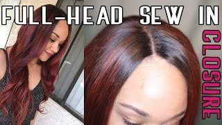 Full Head Weave wClosure  Sew In  Step by Step [upl. by Anamor29]