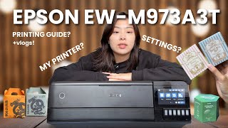 Designer Vlog Epson EWM973A3T Unboxing  Printing Settings Tips in adobe for all printing [upl. by Elleral]