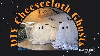 How to Make DIY Cheesecloth Ghosts for Halloween [upl. by Maxy]