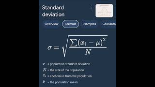 Standard deviations formula shorts [upl. by Bibi]