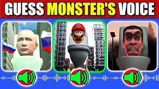 🚽 Guess MONSTERS VOICE 21  Mario Skibidi Toilet Otamatone Skibidi Toilet Putin Skibidi Toilet [upl. by Iramohs]