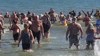 20240101Tybee Island Polar Plunge [upl. by Dnumsed]