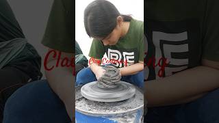 Clay Centering stoneware clay pottery pot craft visual art artists artwork bhu india [upl. by Lovel]