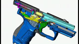 So Funktioniert eine echte Handwaffe  3D Animation Walther P99 MUST SEE [upl. by Truitt]