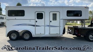 2012 Adam 2 Horse Straight Load Trailer Rear Ramp 2 Escape Doors Walk Through Model Tracker 🐎🐎 [upl. by Ishii25]