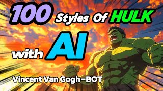 헐크의 간지나는 스타일 100가지 aiart hulk superhero ai image ai video mcu avengers marvel Goghbot [upl. by Oilerua]