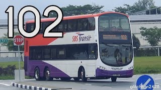 SBST First Day  Service 102 Route Extension to Seletar Airport Passenger Terminal Bldg  SBS3004X [upl. by Aenil471]