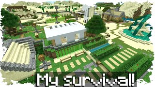 MOSTRANDO MI MUNDO SURVIVAL  MI MUNDO DE SURVIVAL EN MINECRAFT [upl. by Mckale]