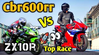 Cbr600rr Vs Zx10r Speed Ride  Honda Cbr600rr 2024  Kawasaki Zx10r [upl. by Notlimah]