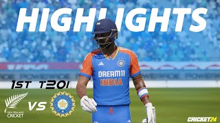 india vs new zealand t20 highlights  CRICKET 24 T20I  indvsnz GAMEPLAY VIDEO [upl. by Celestyna202]