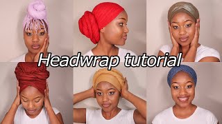 HEADWRAP TUTORIAL  8 quick and easy headwrap styles for any occasion [upl. by Kcirdneked]