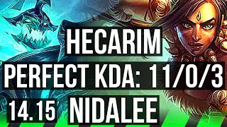 HECARIM vs NIDALEE JGL  1103 Rank 3 Heca Legendary  EUW Challenger  1415 [upl. by Anaeel]