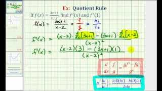 Ex Use the Quotient Rule to Find the Derivative and Derivative Value Basic [upl. by Sabine]