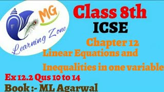 Class 8th ICSE Math Ch 12 Ex 122 Qus 1014 [upl. by Adneram]