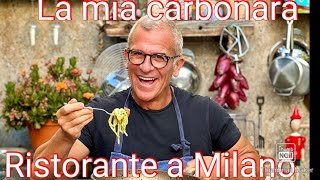 MilanoMax Mariola che cucina la sua ottima carbonara al ristoranteIscriviti al mio canale youtube [upl. by Alleris]