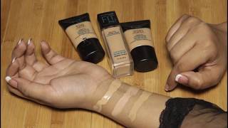 Maybelline Fit me matte  Poreless foundation ReviewUse How to apply Foundation in urduhindi [upl. by Alyahs464]