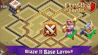 Clash Of Clans TH11  BEST Clan War Base Layout With GW and Eagle Artillery  Blaze 11 [upl. by Borszcz434]