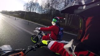 Supermoto Santa Rideout 2016 ft Backpackwheelieboyz [upl. by Enrobialc]