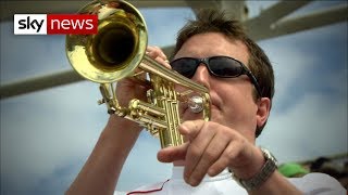 Barmy Armys Billy Cooper retires his trumpet [upl. by Ecile]