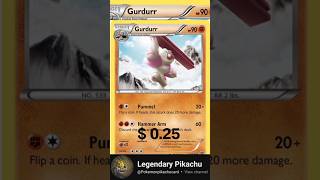 TOP RARE CARD GURDURR POKEMON pokemon tcgshorts pokémon gurdurr pokemongo pokemontcg tcg [upl. by Tormoria344]