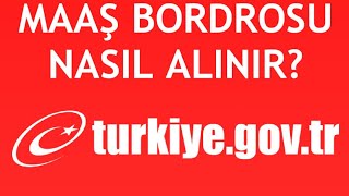 EDevlet Maaş Bordrosu Nasıl Alınır [upl. by Maunsell]