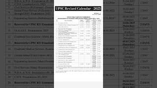 UPSC 2025 Revised Calendar Out  Complete Schedule Here upscaspirants upsc [upl. by Seftton389]