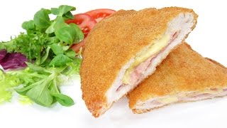 Pechugas de Pollo Rellenas de jamón y queso  Cordon Bleu  Milanesas [upl. by Eimmit844]