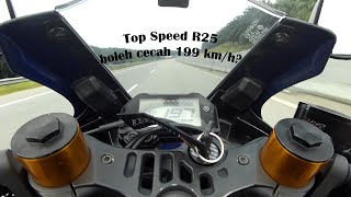 10  Yamaha R25 TopSpeed 2021  ECU Tuneboss [upl. by Leba]