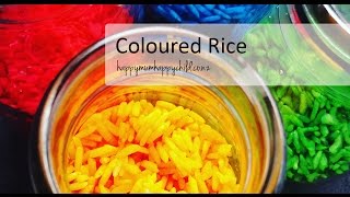 How To Make Coloured Rice  Happy Mum Happy Child [upl. by Ahsennek]