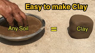 How to extract CLAY from soil  Pottery clay making at home [upl. by Loggia]