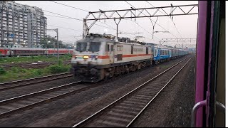 4K Mumbai Local vs Ahmedabad Shatabdi Express  Early Morning Action [upl. by Dewhurst671]