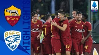 Roma 30 Brescia  Smalling Mancini amp Dzeko Score in Comfortable Win  Serie A [upl. by Ylrebmik55]