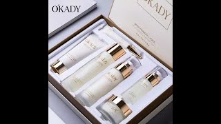 Okady Bifida Ferment Lysate Moisturizing Brightening AntiAging Skin Care Set Whitening Organic Kit [upl. by Corbet]